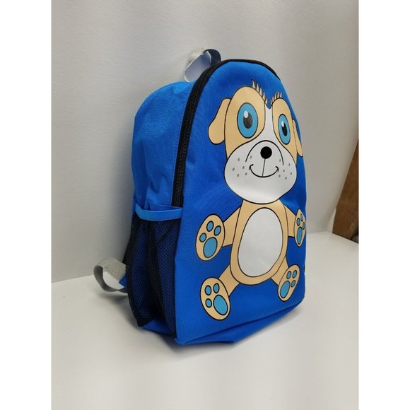 Backpack Youth Puppy Dog By Home Adjustable Straps Storage Carry Handle Blue A2 - Picture 4 of 10